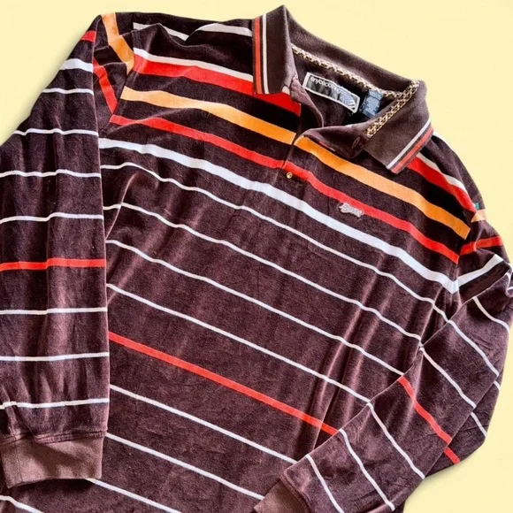 Striped Long Sleeve Polo Shirt - Picture 2 of 6
